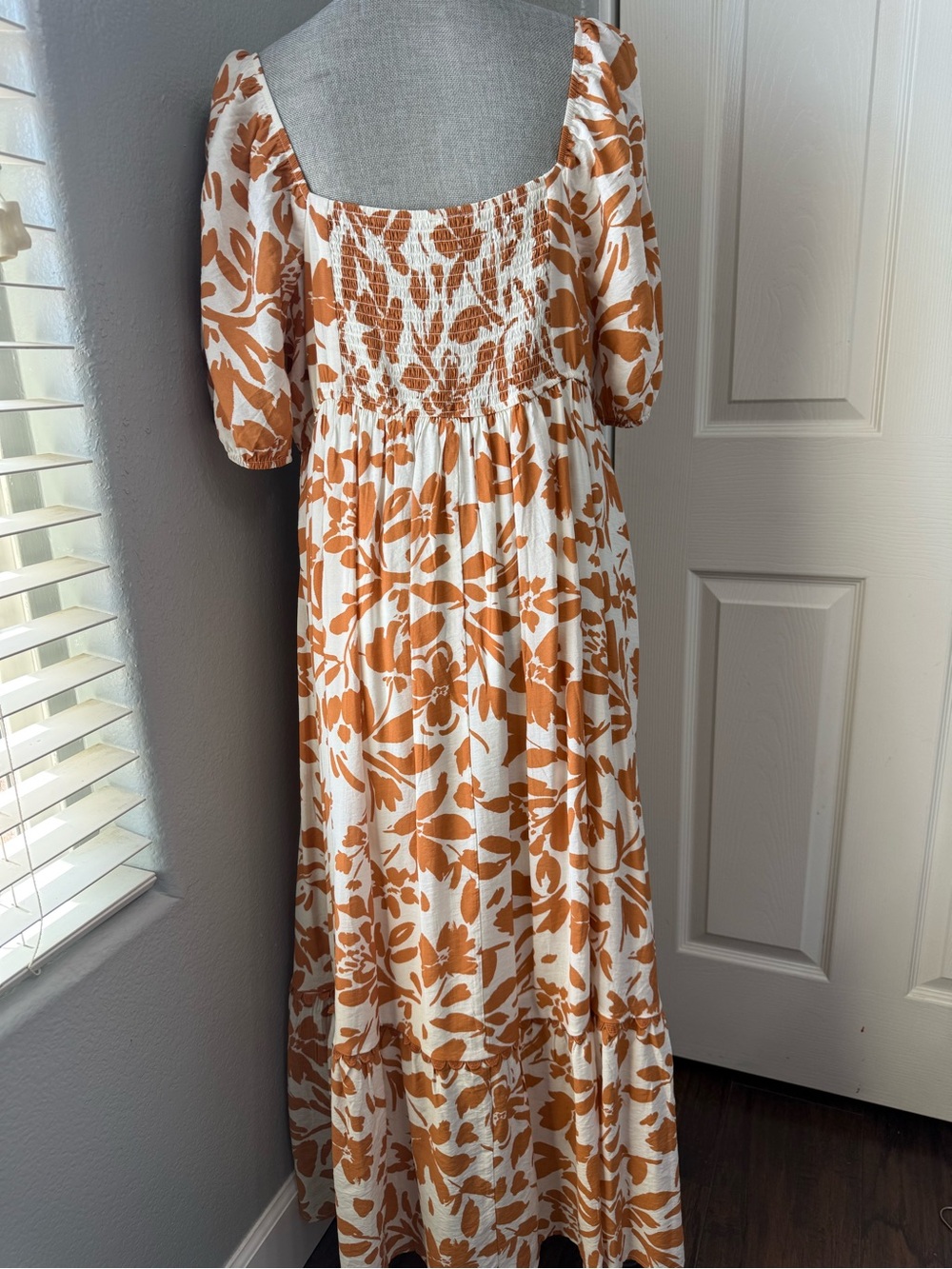 Blu Pepper White and Orange Floral Maxi Dress - Picture 2 of 7